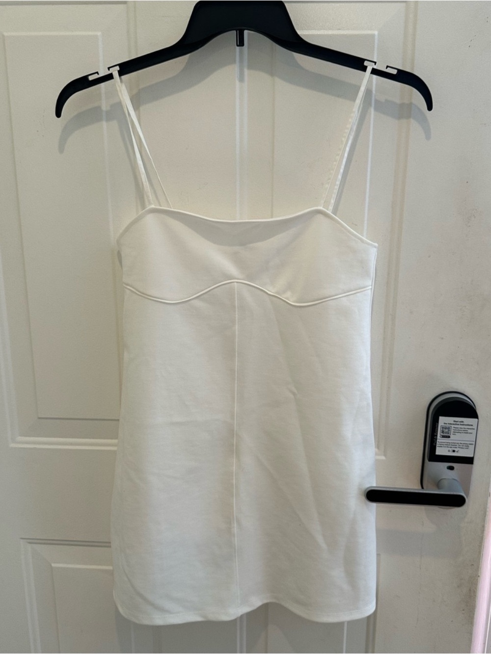Zara White Spaghetti-Strap Mini Dress